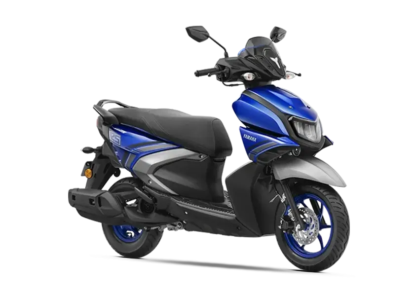 Showroom display of Ray ZR 125 FI Disc